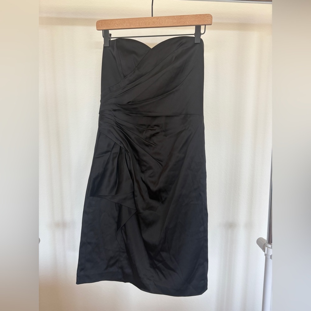 White House Black Market Elegant Black Strapless Dress; Size 6